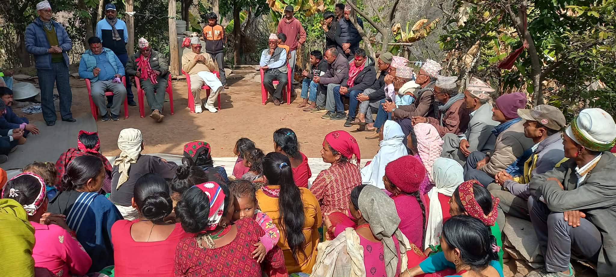 नेपाली कांग्रेस तुमाखाँद गाउँपालिका वडा नं ५ ले आयोजना गरेको चुनावि भेटघाट कार्यक्रम जम्पानीमा सम्पन्न