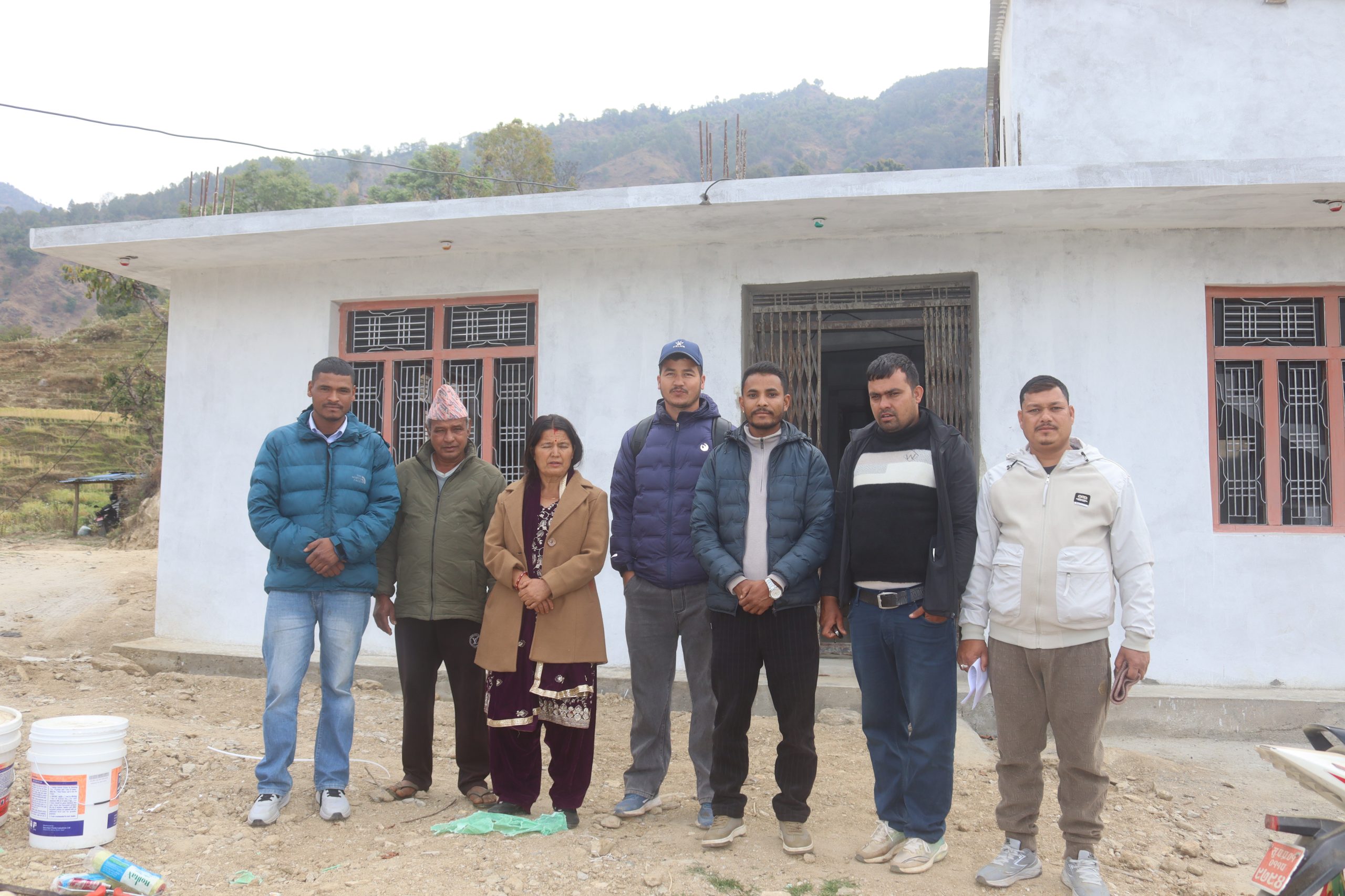 वडा कार्यालयको भवन निमार्ण योजनाको अनुगमन,बैशाख १ गते देखी प्रशासनीक भवन बाटै सेवा प्रवाह हुने