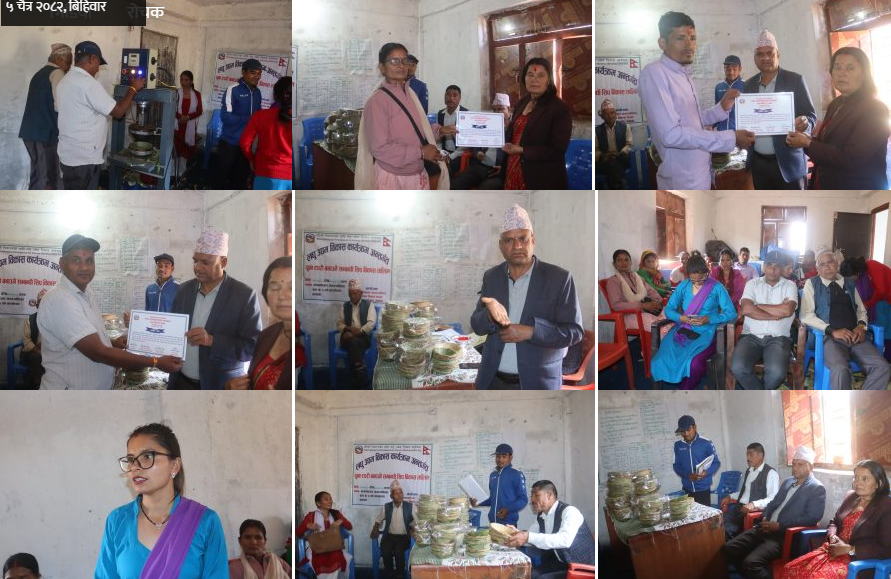 लघु उद्यम विकास कार्यक्रम अन्तर्गत दुना टपरी बनाउने तालिम पाएपछी युवायुवतीहरु उद्यमशीलता अग्रसर